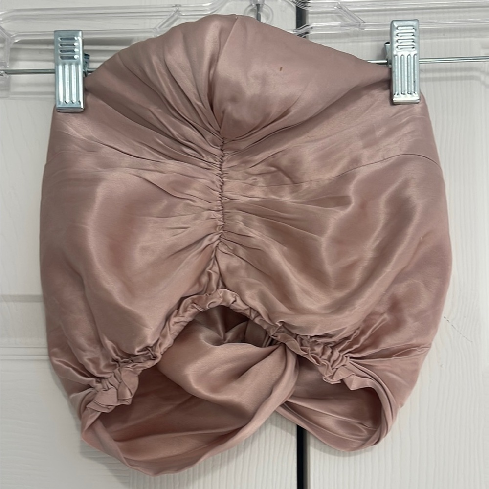 Blissy Silk Bonnet Hair Wrap in blush Pink